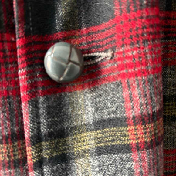 Vintage Pendleton Topster men's small red plaid wool shirtjacket gorpcore - Picture 3 of 4